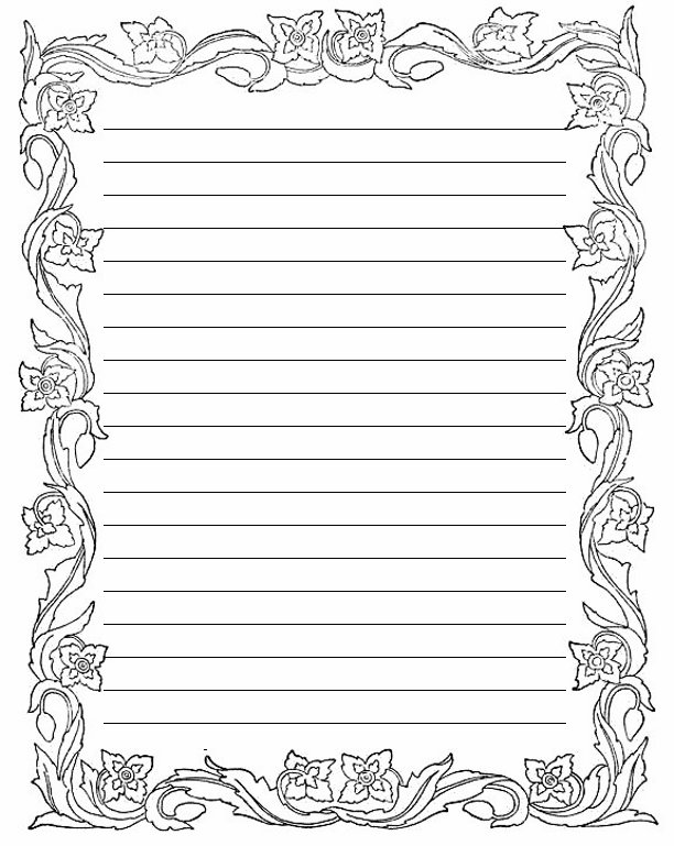Lined paper with borders   activity village